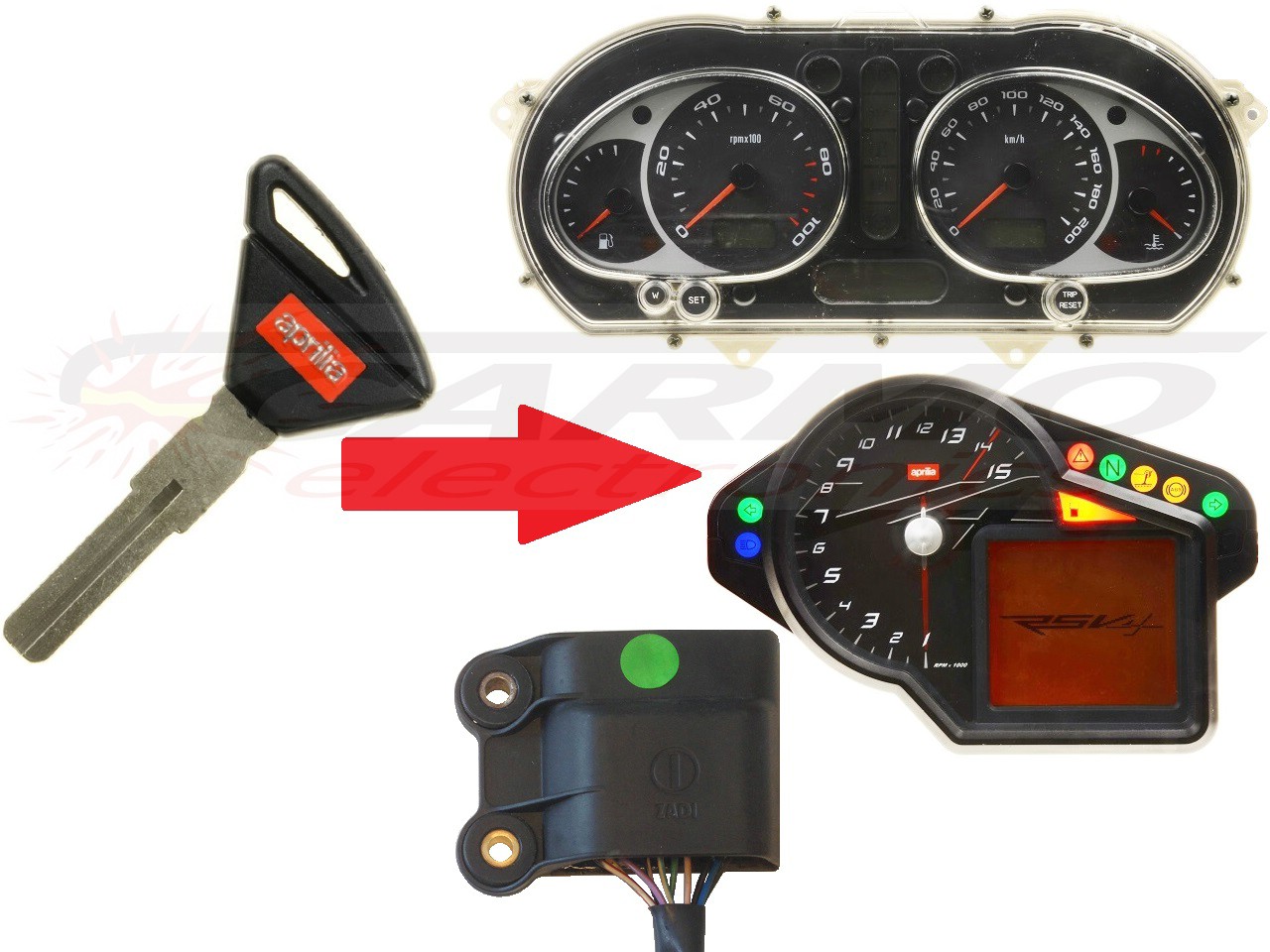 Programação 1x chave com chip da Aprilia - Clique na Imagem para Fechar