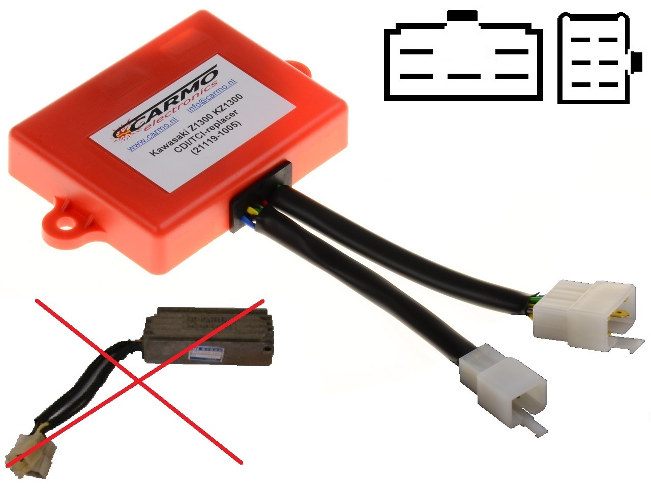 Kawasaki Z1300 KZ1300 IC Ignição 21119-1005 - Clique na Imagem para Fechar